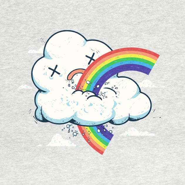 Cloud Hates Rainbow T Shirt by RonanLynam